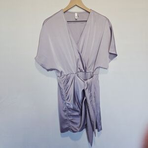 Elegant Lavender Wrap Dress